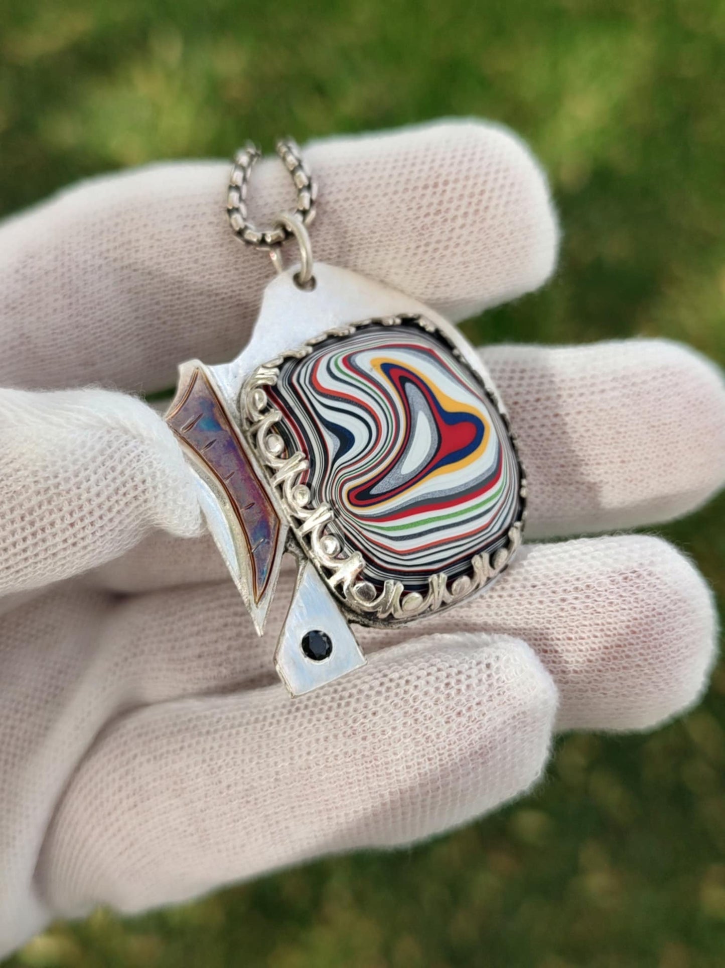 Motor Agate Pendant