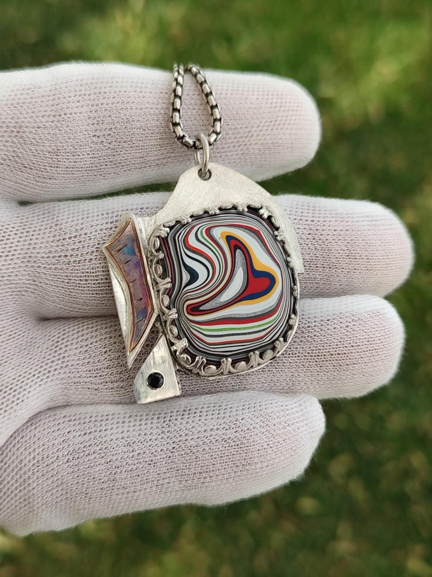 Motor Agate Pendant