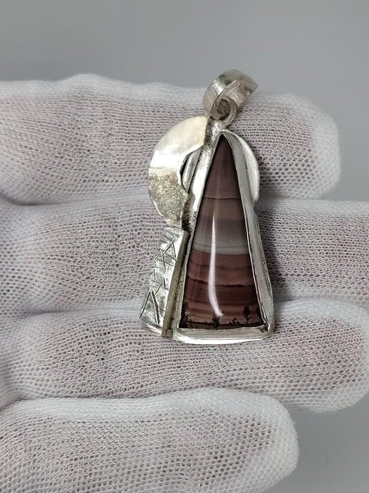 Apache Sage Rhyolite In Argentium Silver .940