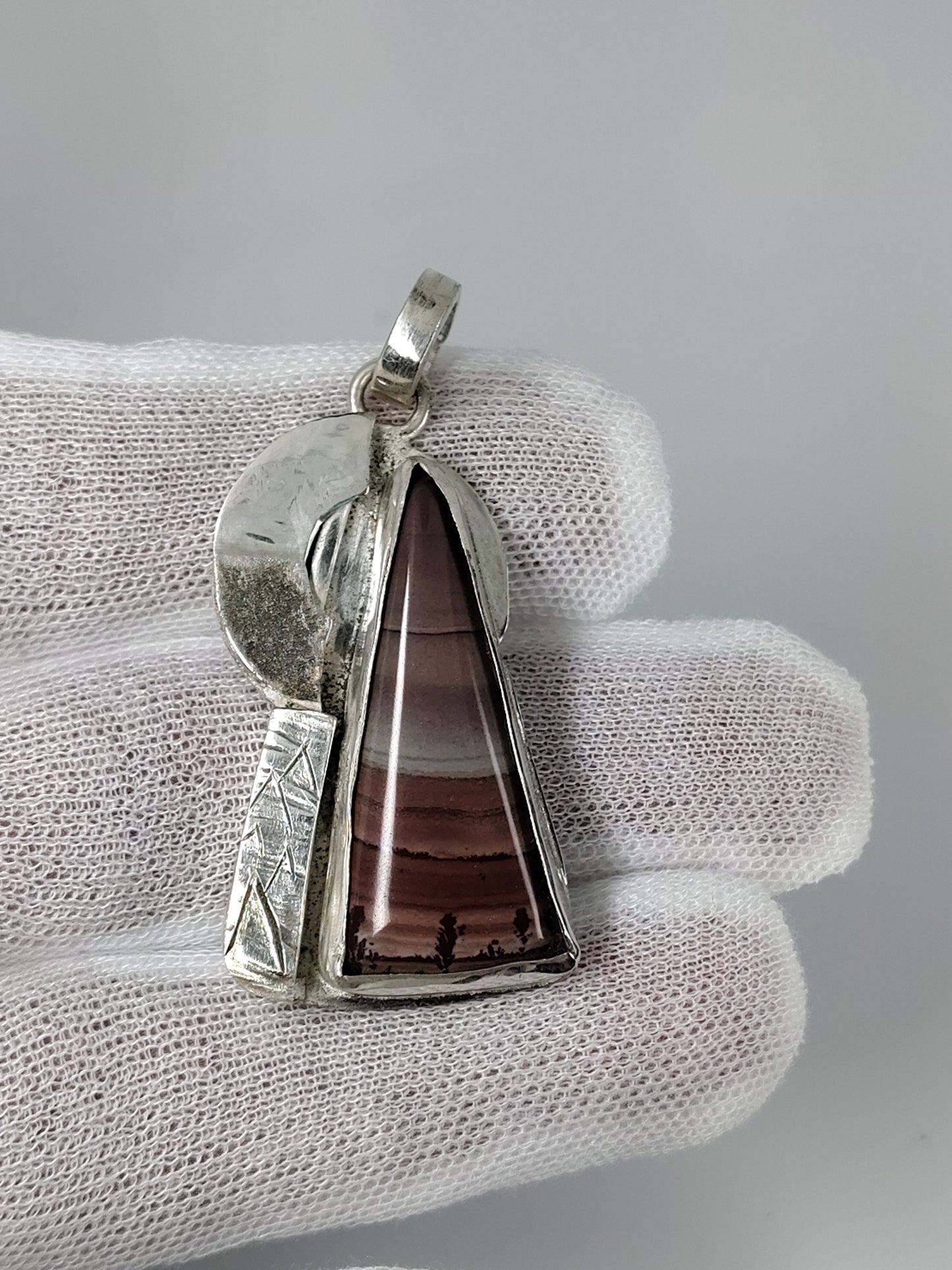 Apache Sage Rhyolite In Argentium Silver .940