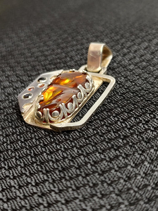 Fire Agate Pendant