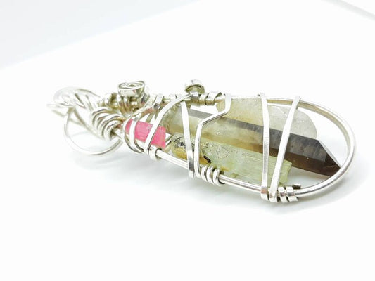 Pink Tourmaline Medicine Bag Pendant