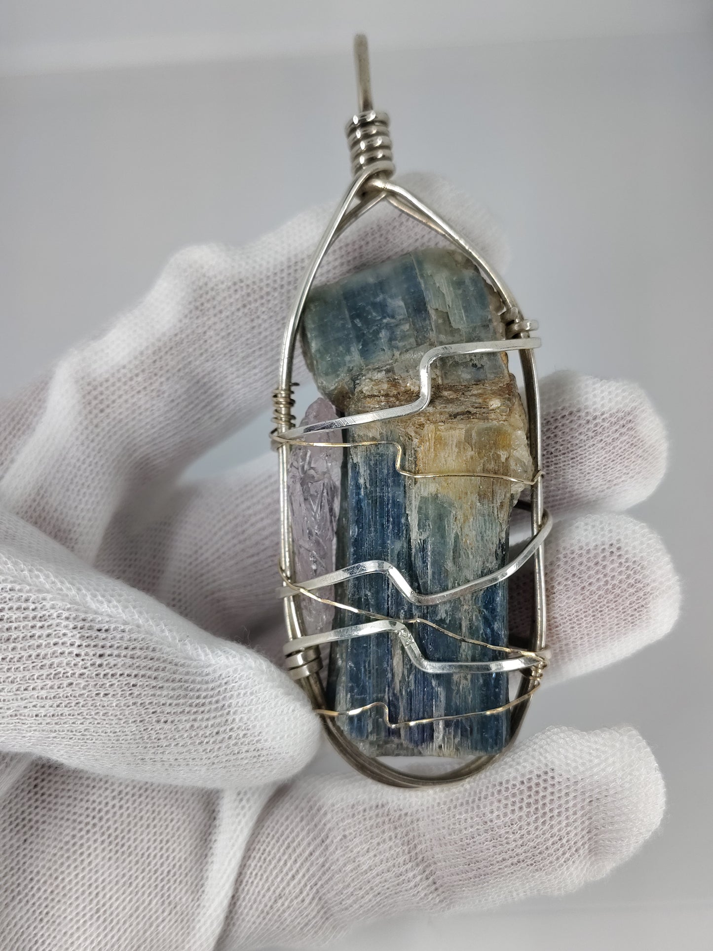 Kyanite Kunzite Multi Stone Wire Wrap
