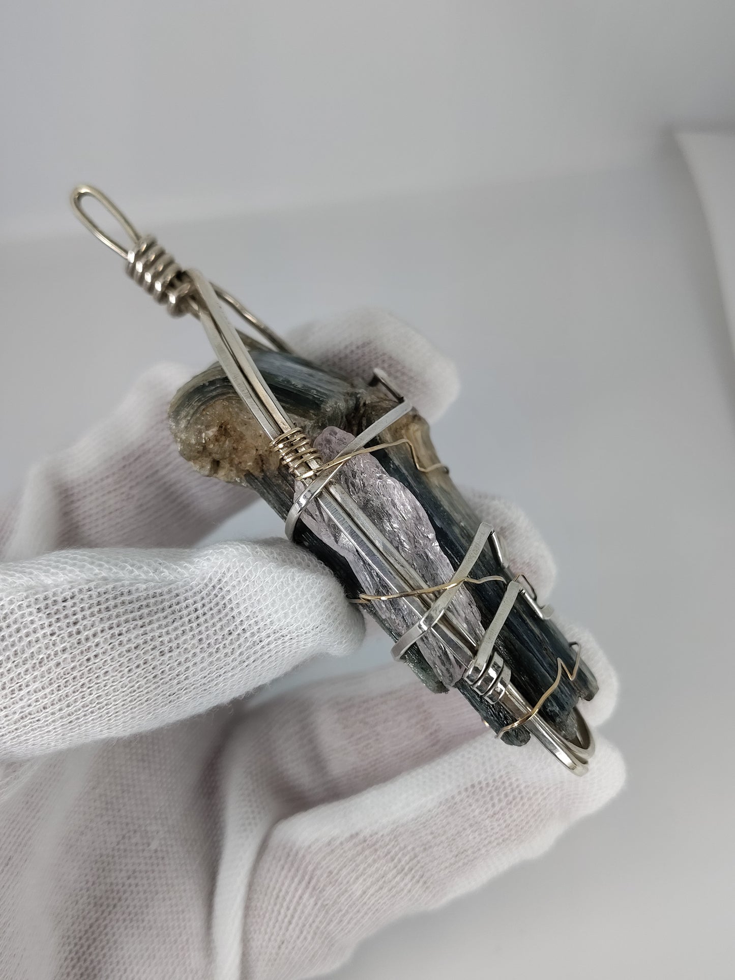 Kyanite Kunzite Multi Stone Wire Wrap