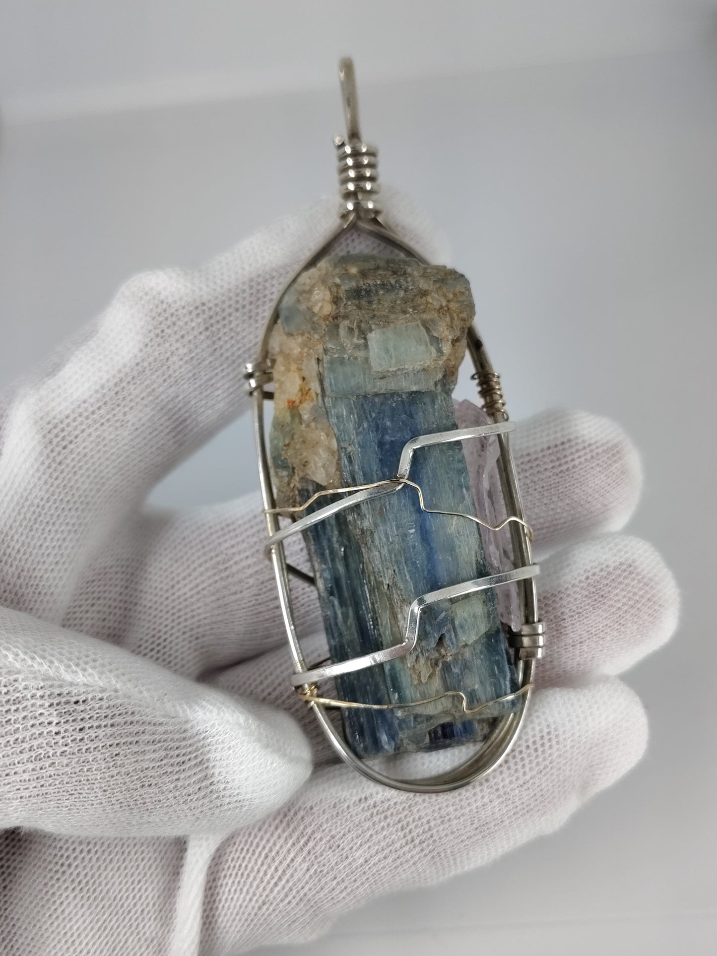 Kyanite Kunzite Multi Stone Wire Wrap