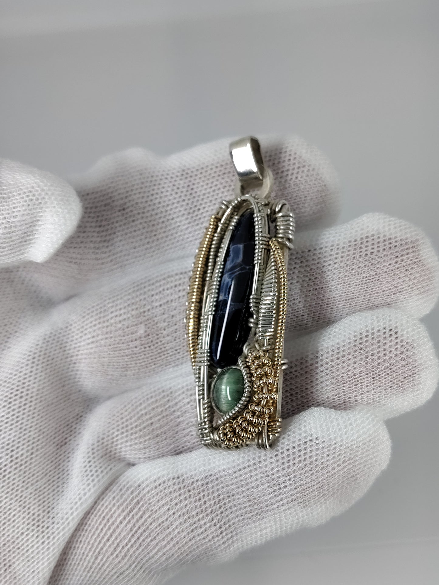Pietersite Cat-Eye tourmaline Pendant