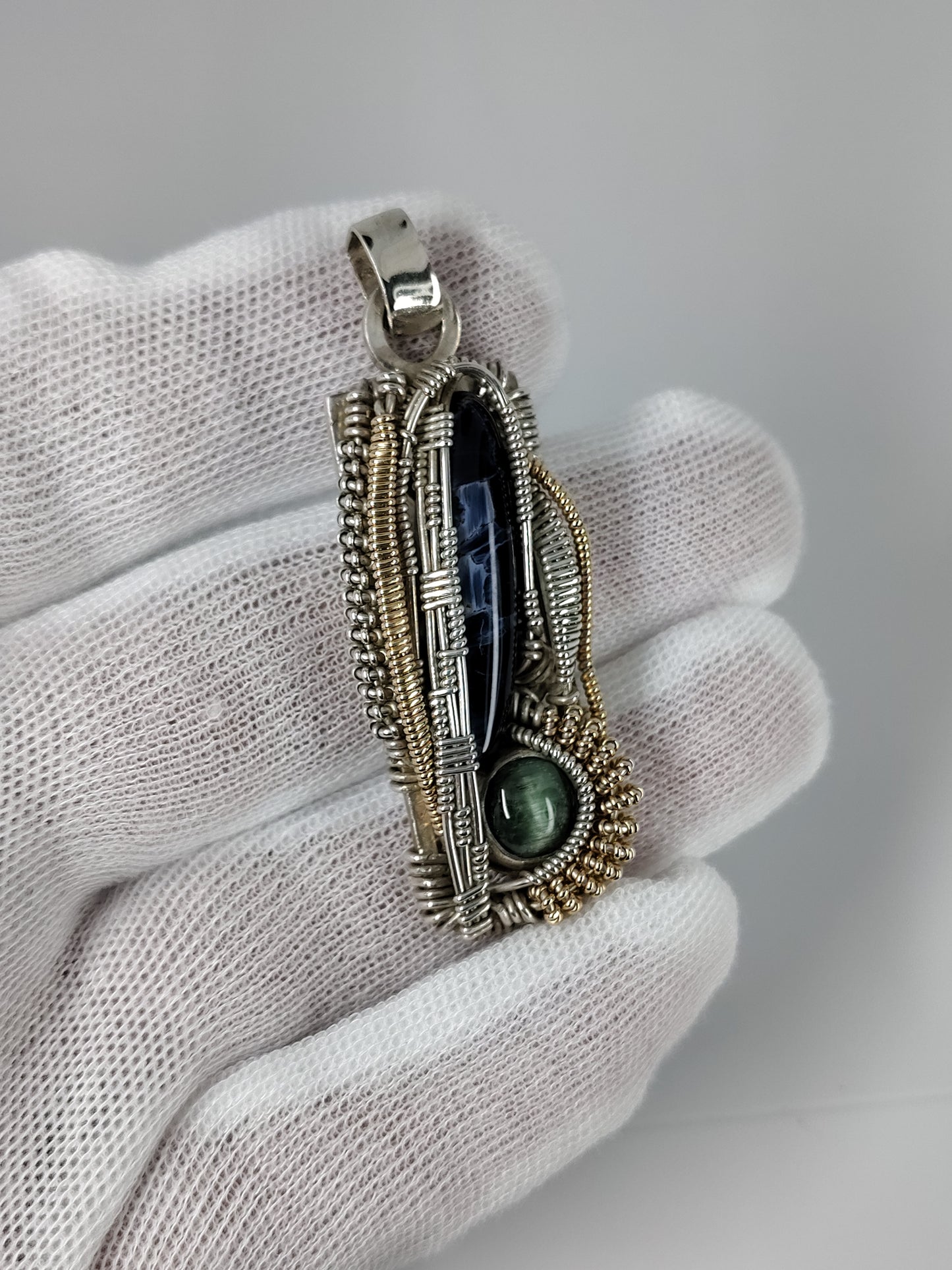 Pietersite Cat-Eye tourmaline Pendant