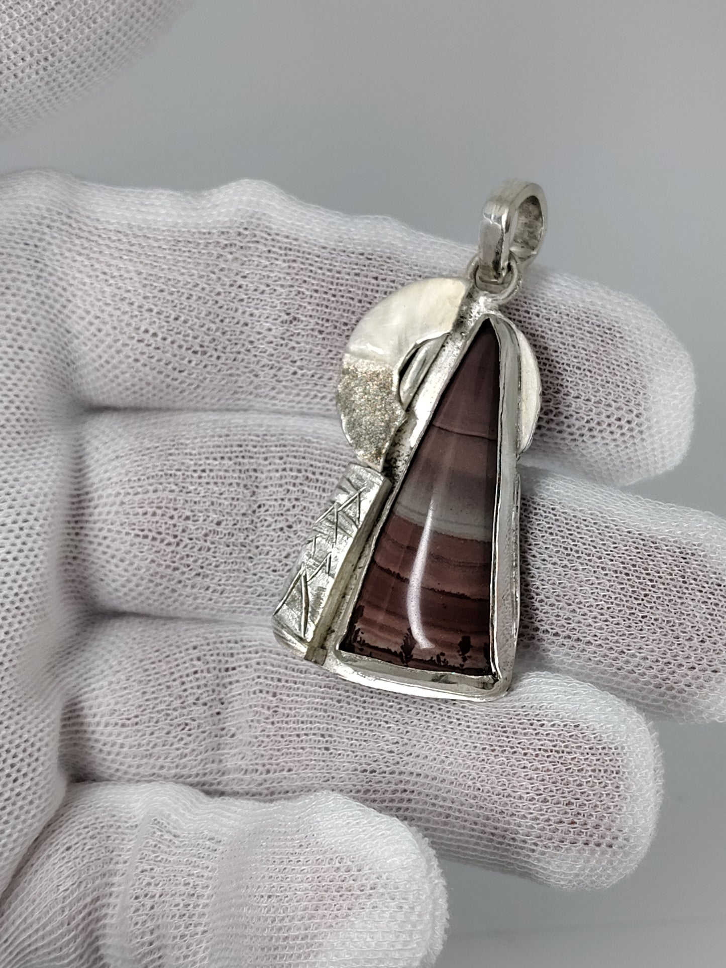 Apache Sage Rhyolite In Argentium Silver .940