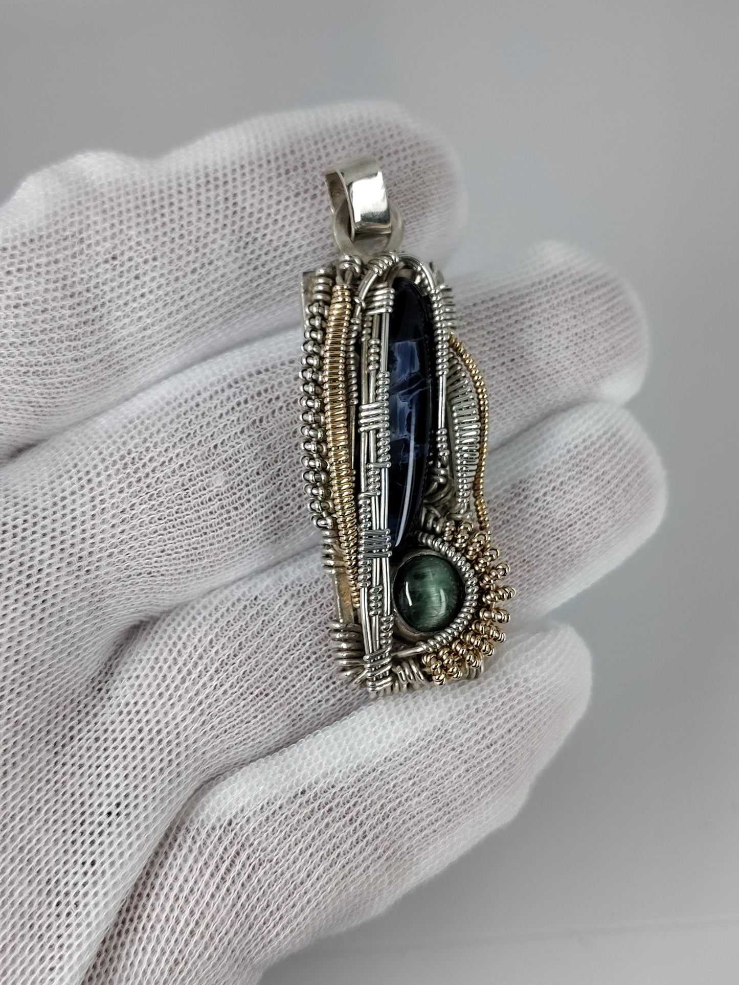 Pietersite Cat-Eye tourmaline Pendant